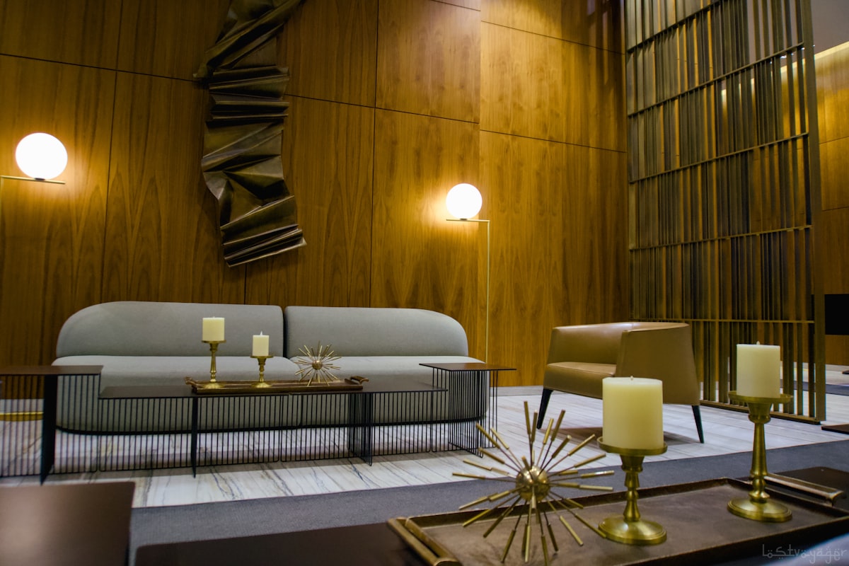 Sculptural Brass Floor Lamp